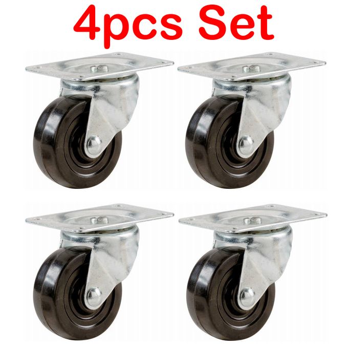 4pcs Heavy Duty Caster Wheels Swivel Plate 2